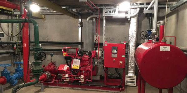 Projekt i zabudowa instalacji awaryjnego zasilania instalacji wody ppoż. przy pomocy pompy zasilanej silnikiem Diesel’a
