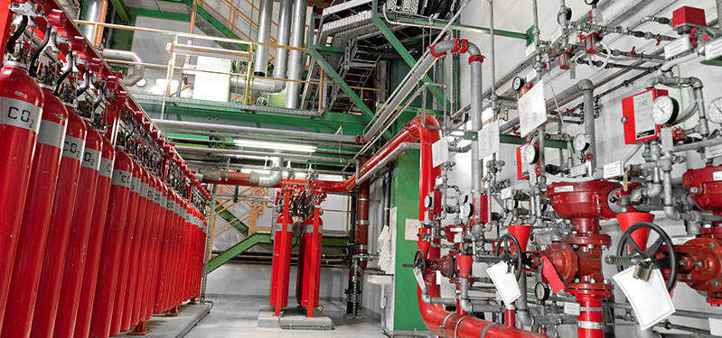 System gaszenia gazem CO2