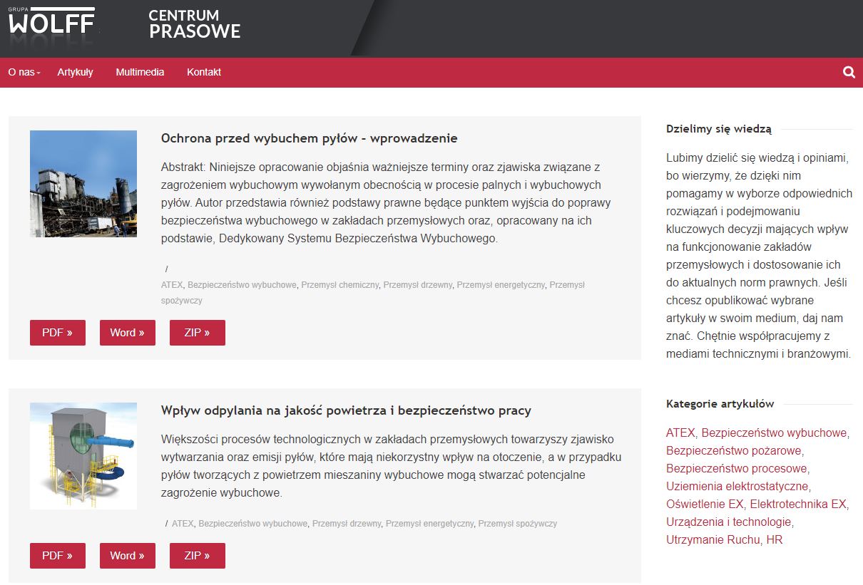 centrum prasowe grupa wolff